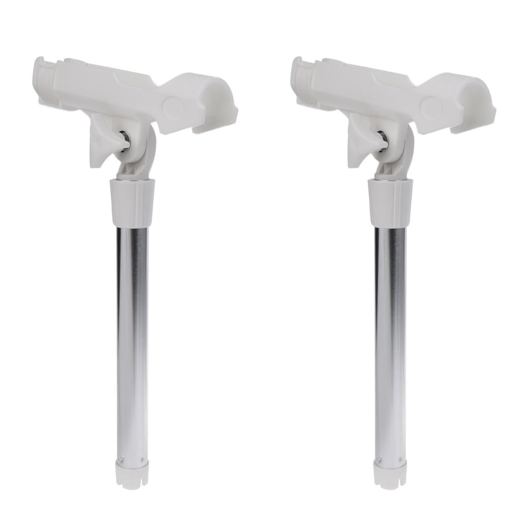 2Pcs Angle Adjustable Single Outrigger Rod Holder Boat Fishing Rod Pole Tube