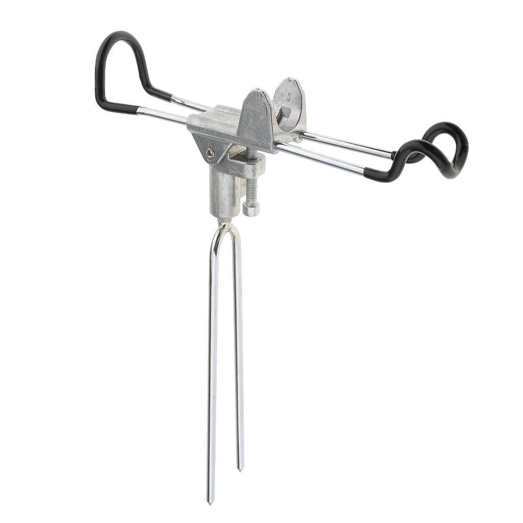 Stainless Steel Adjustable Ground Insert Fishing Rod Holder Bracket Model D