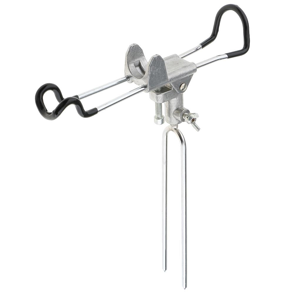 Stainless Steel Adjustable Ground Insert Fishing Rod Holder Bracket Model D
