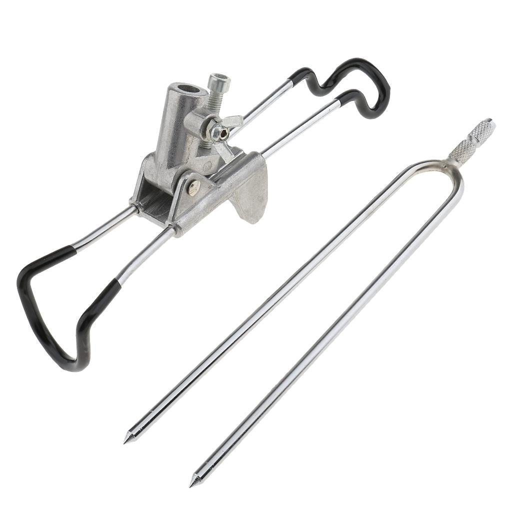 Stainless Steel Adjustable Ground Insert Fishing Rod Holder Bracket Model D