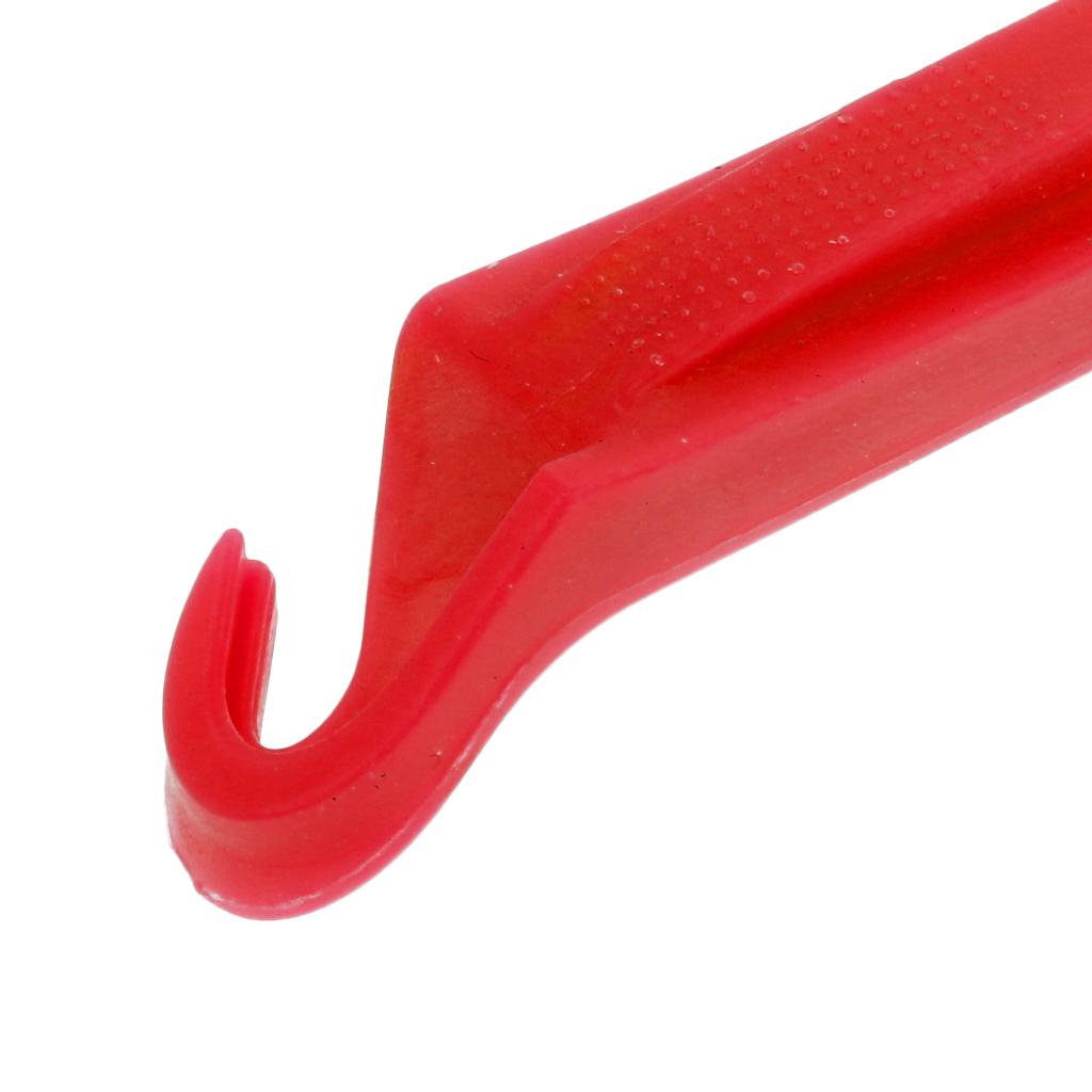 2xPlastic Bicycle Mountain Bike Cycling Tyre Puncture Repair Lever Tool Red