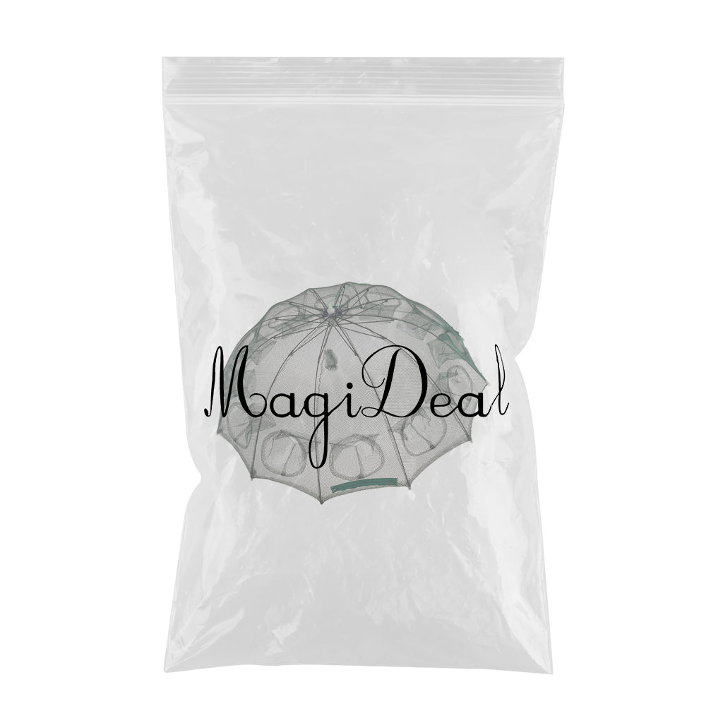 Foldable Fishing Trap Net Crab Prawn Shrimp Crayfish Lobster Bait 12 Holes