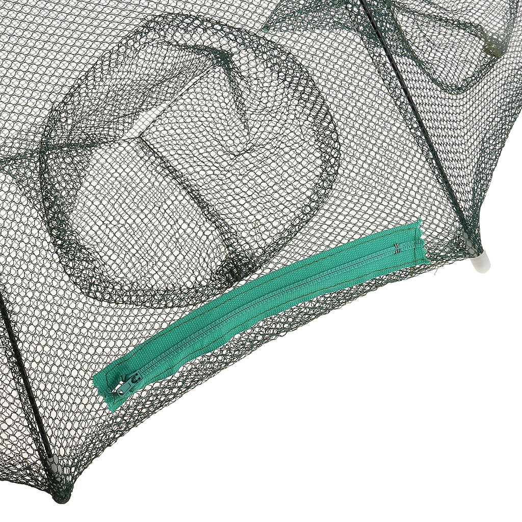 Foldable Fishing Trap Net Crab Prawn Shrimp Crayfish Lobster Bait 12 Holes