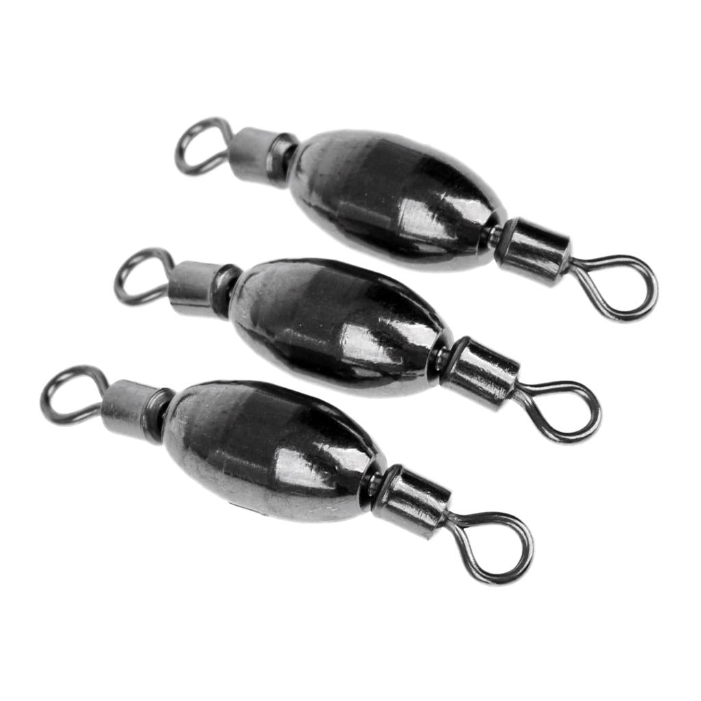 3Pc Fishing Barrel Swivels Quick Sinkers Sea Course Barell Rig swivels 4.4g
