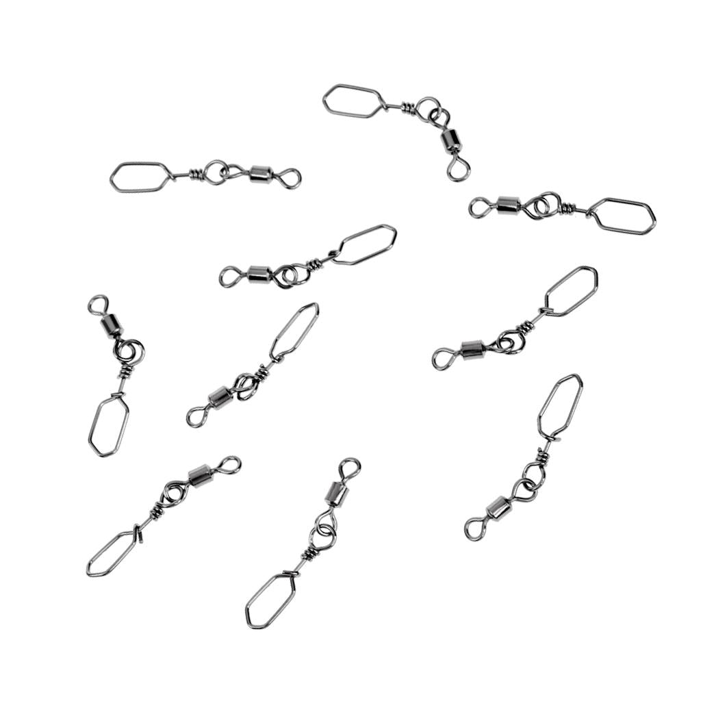 Strong Fishing Swivels Snap Stainless Steel Fishing Swivels Snap Tackles 10