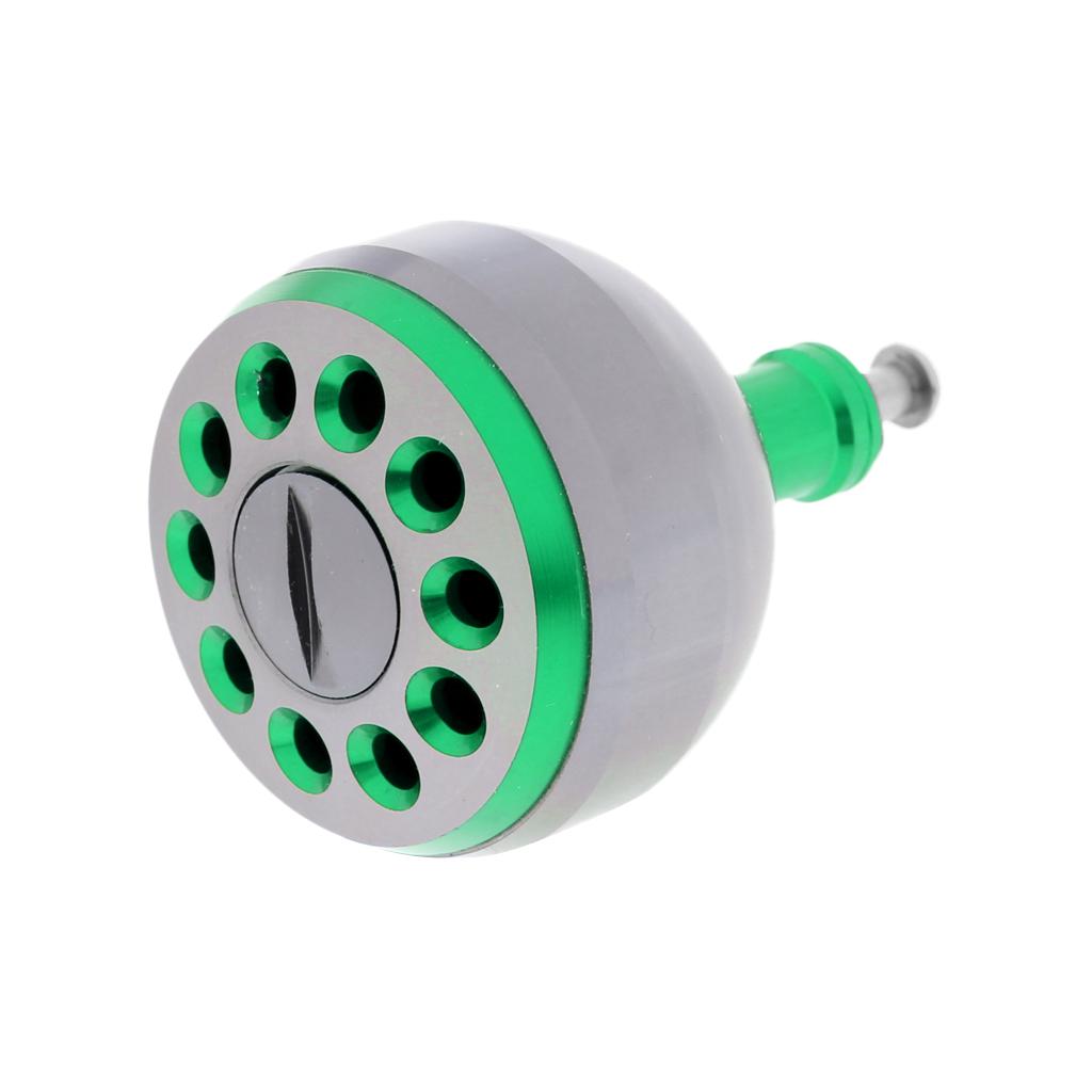CNC Metal Fishing Reel Handle Ball Knob for S/D/A Spinning Reel 33mm Green