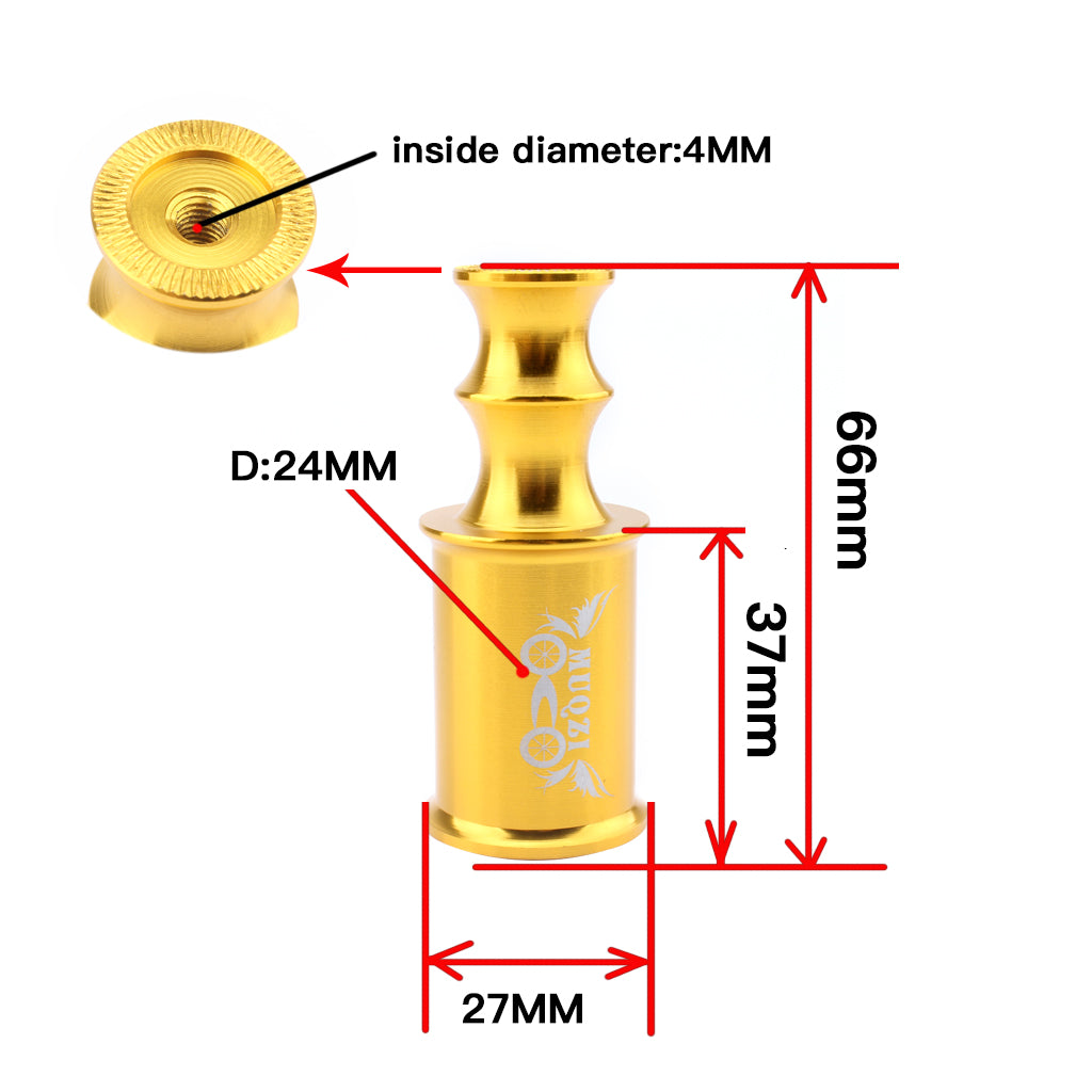 Bicycle Hub Quick Release Axis Front Wheel Lamp Holder Light Mount Gold