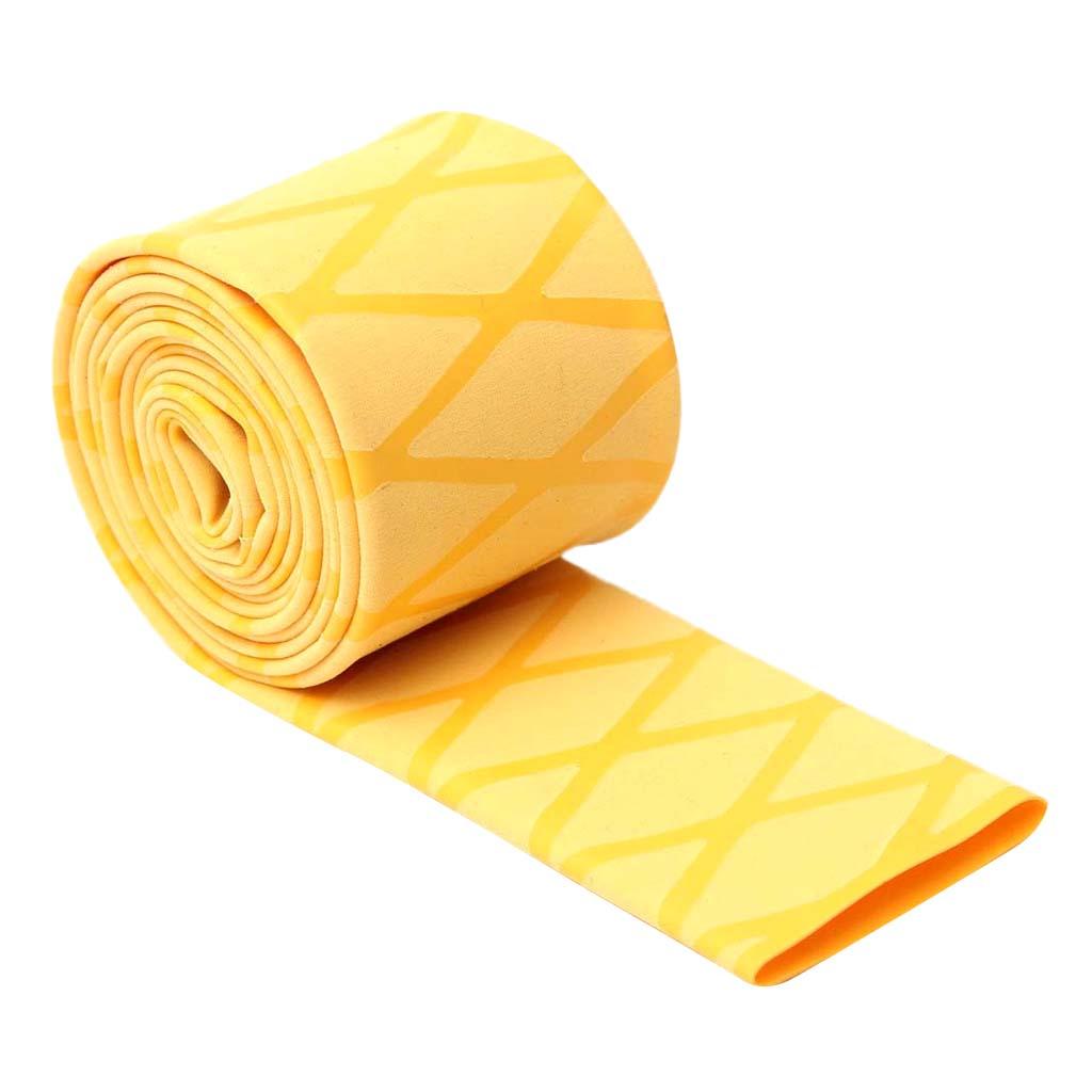 Non Slip Textured X-Tube Heat Shrink Tubing Fishing Rod Grips 15mm Yellow