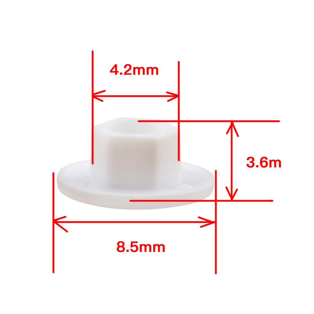 2x10pcs Hex Socket Allen Bolt Screw Hexagon Head Cover Cap Protector M5 White