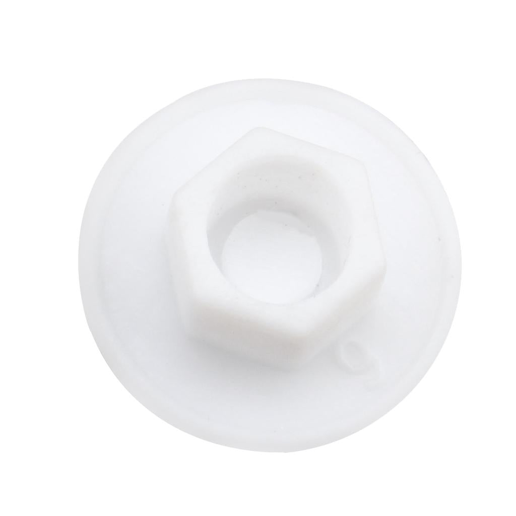2x10pcs Hex Socket Allen Bolt Screw Hexagon Head Cover Cap Protector M6 White
