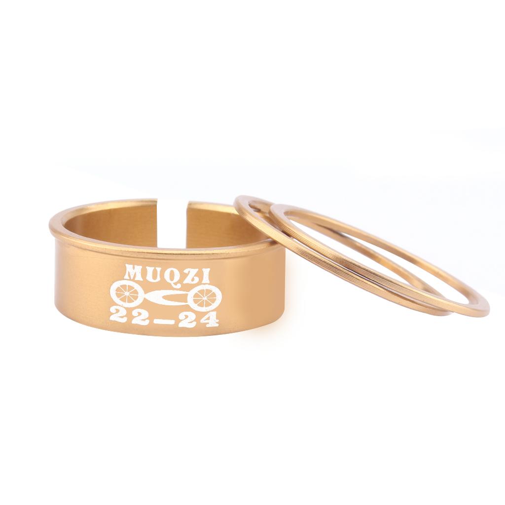 Bicycle Bike Bottom Bracket Washer 24mm to 22mm Axis Conversion Set Gold