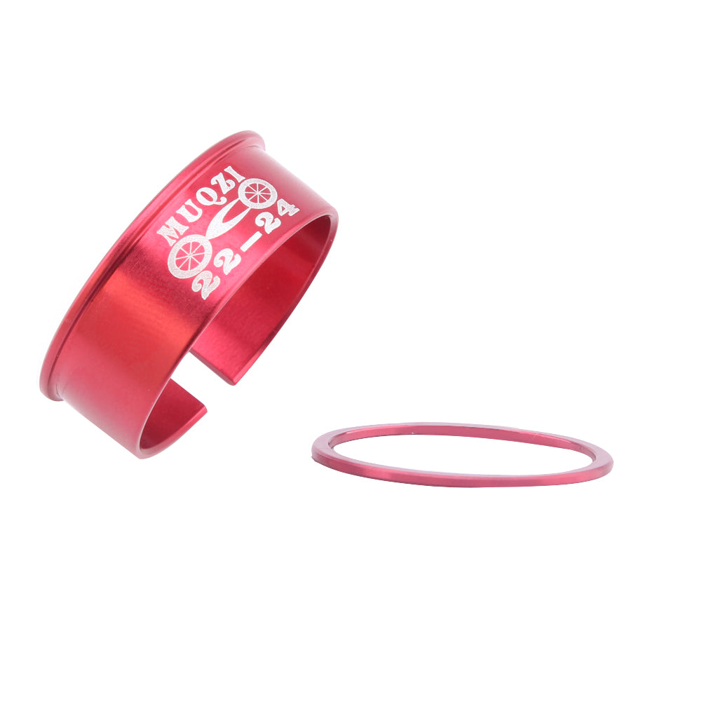 Bicycle Bike Bottom Bracket Washer 24mm to 22mm Axis Conversion Set Red