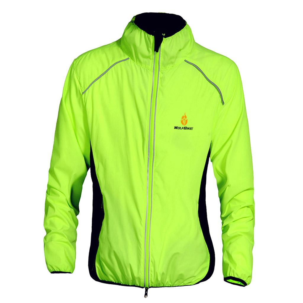 Bicycle Cycling Jacket Sports Clothing Windproof Coats Jersey S Green