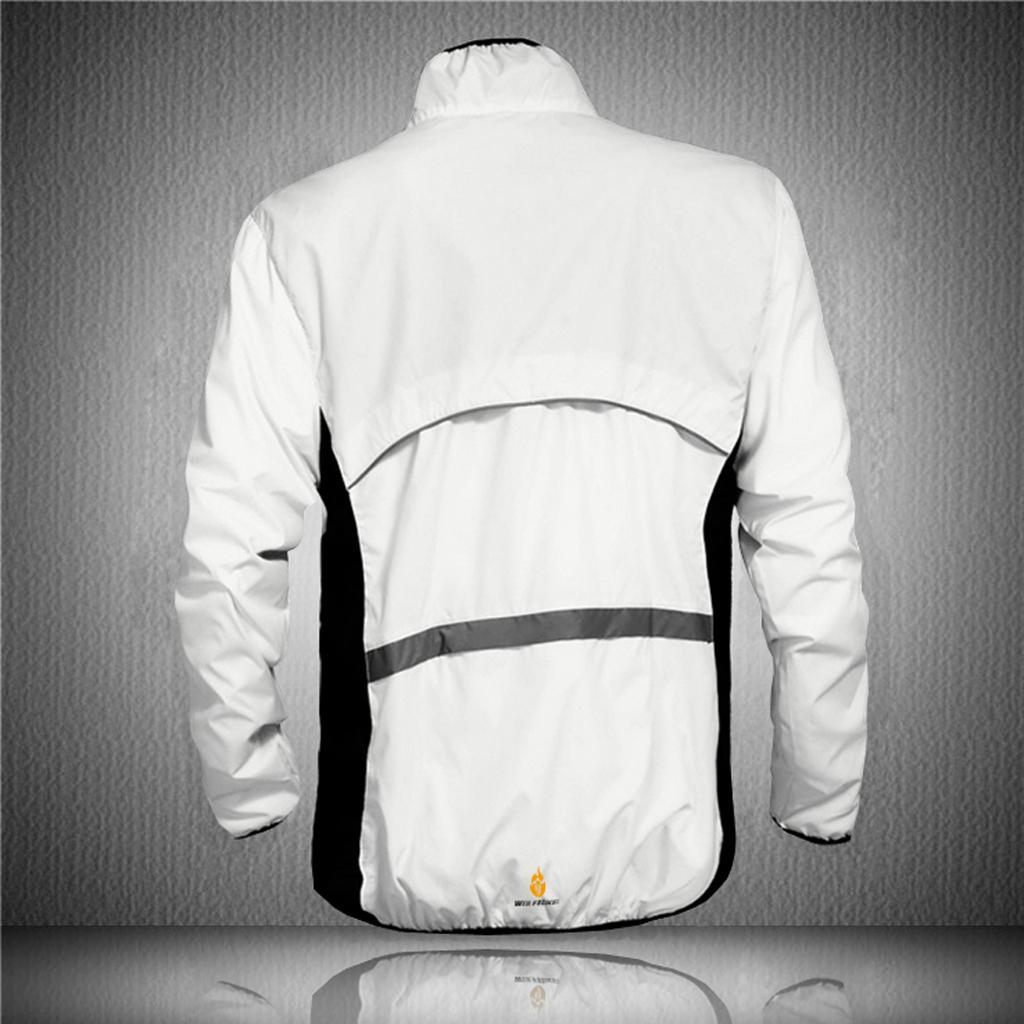 Bicycle Cycling Jacket Sports Clothing Windproof Coats Jersey M  White