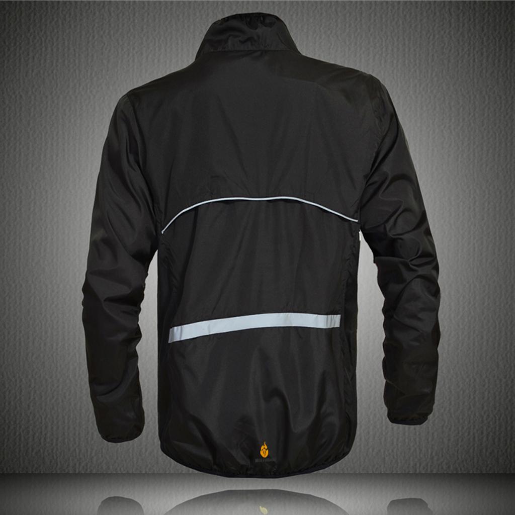 Bicycle Cycling Jacket Sports Clothing Windproof Coats Jersey XL  Black