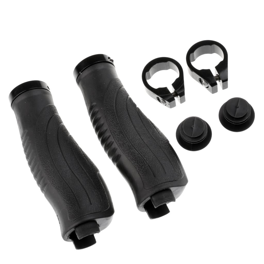 Bicycle Handlebar Bar Rubber End Grips Bicycle Set Soft Rubber Bar End Grips