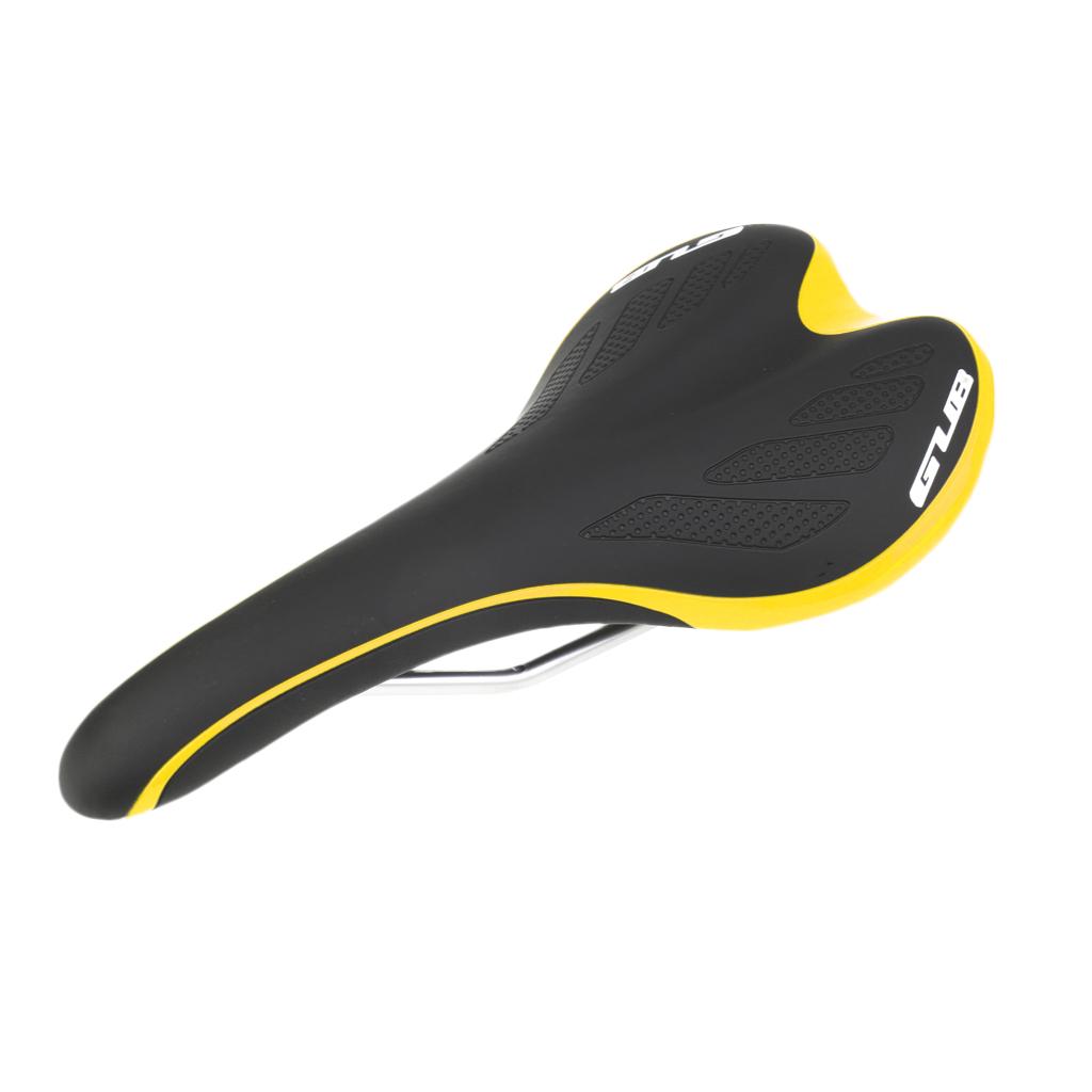 Unisex Bicycle Saddle Cycling MTB Road Bike Front Seat Cushion Black yellow