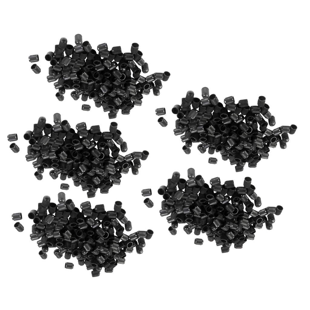 500Pcs Motorcyle Car Bike Bicycle Tyre Tire Air Valve Dust Cap Cover Black