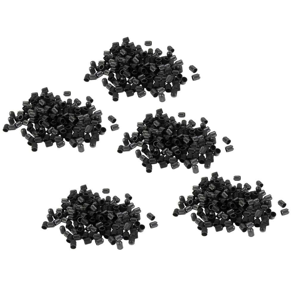 500Pcs Motorcyle Car Bike Bicycle Tyre Tire Air Valve Dust Cap Cover Black