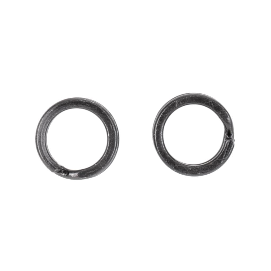 50 Pcs Flat Stainless Steel Connector Fishing Split Ring for Lures Hooks