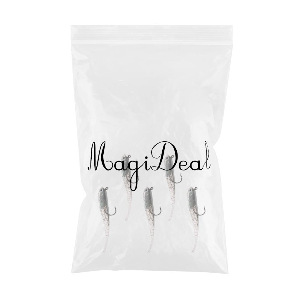 Vivid Minnow Fishing Lures Soft Baits 3D fish eye Artificial Baits 5pcs