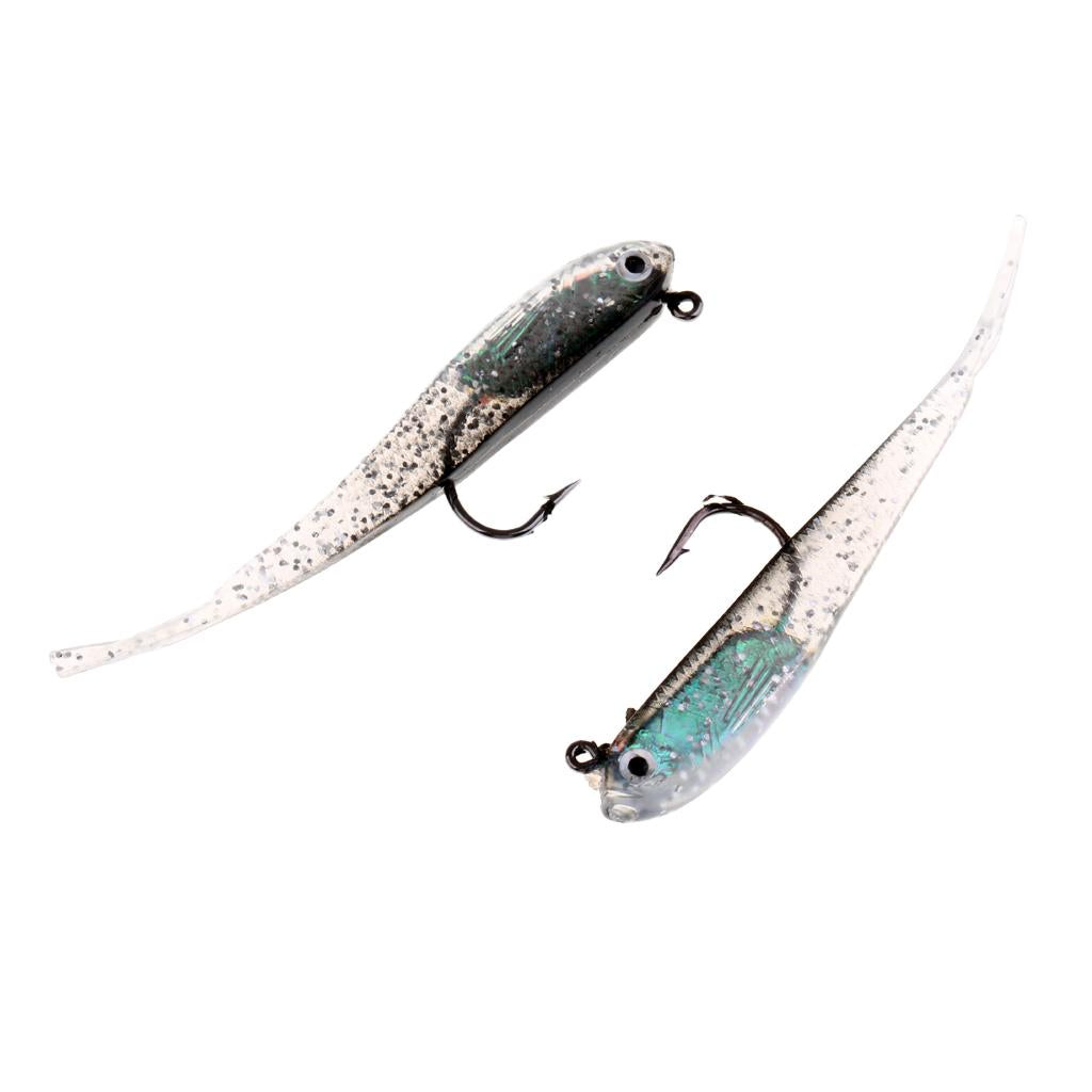Vivid Minnow Fishing Lures Soft Baits 3D fish eye Artificial Baits 5pcs