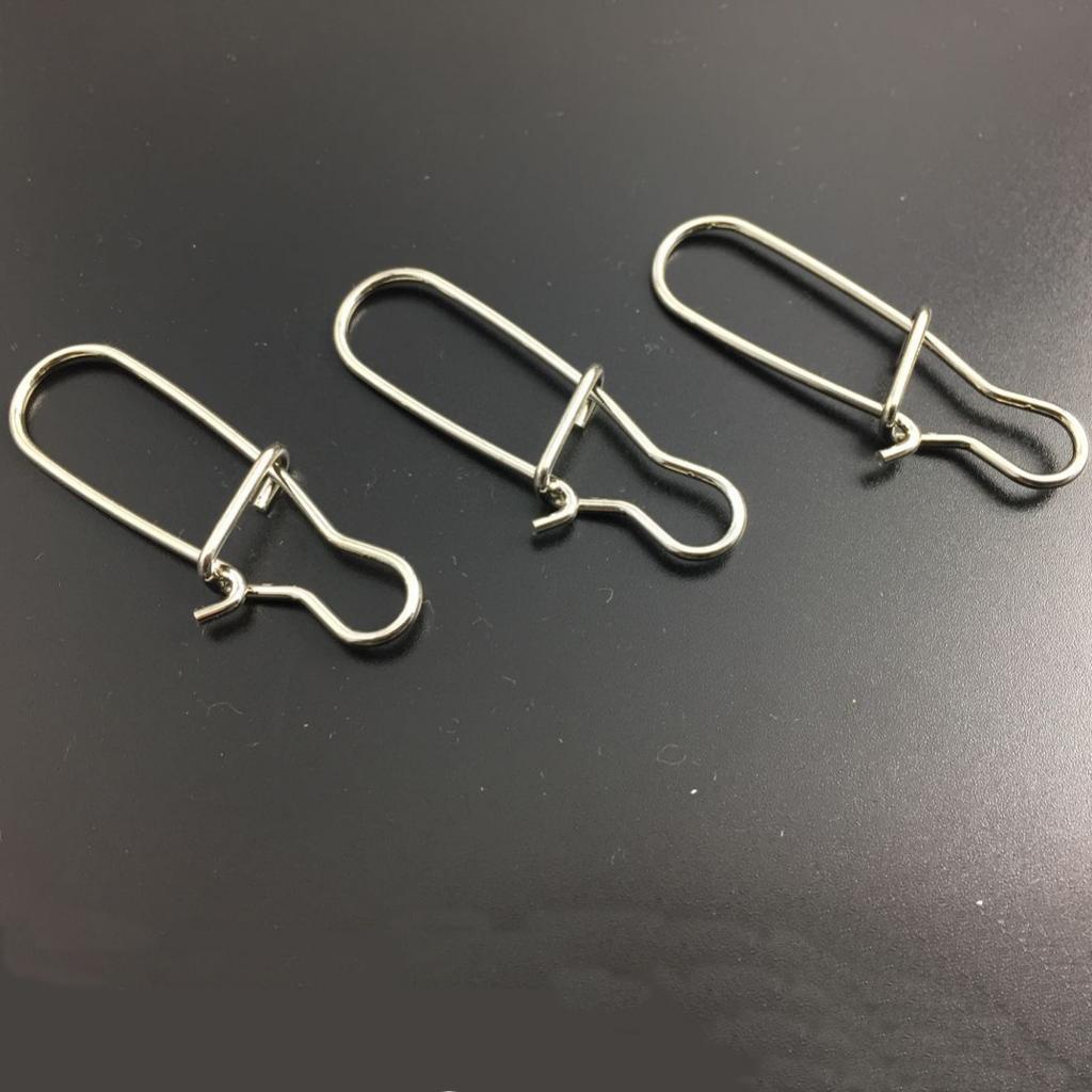 100pcs Nice Fastlock Snap Stainless Steel Fishing Duo-lock Snaps Hooks 4#