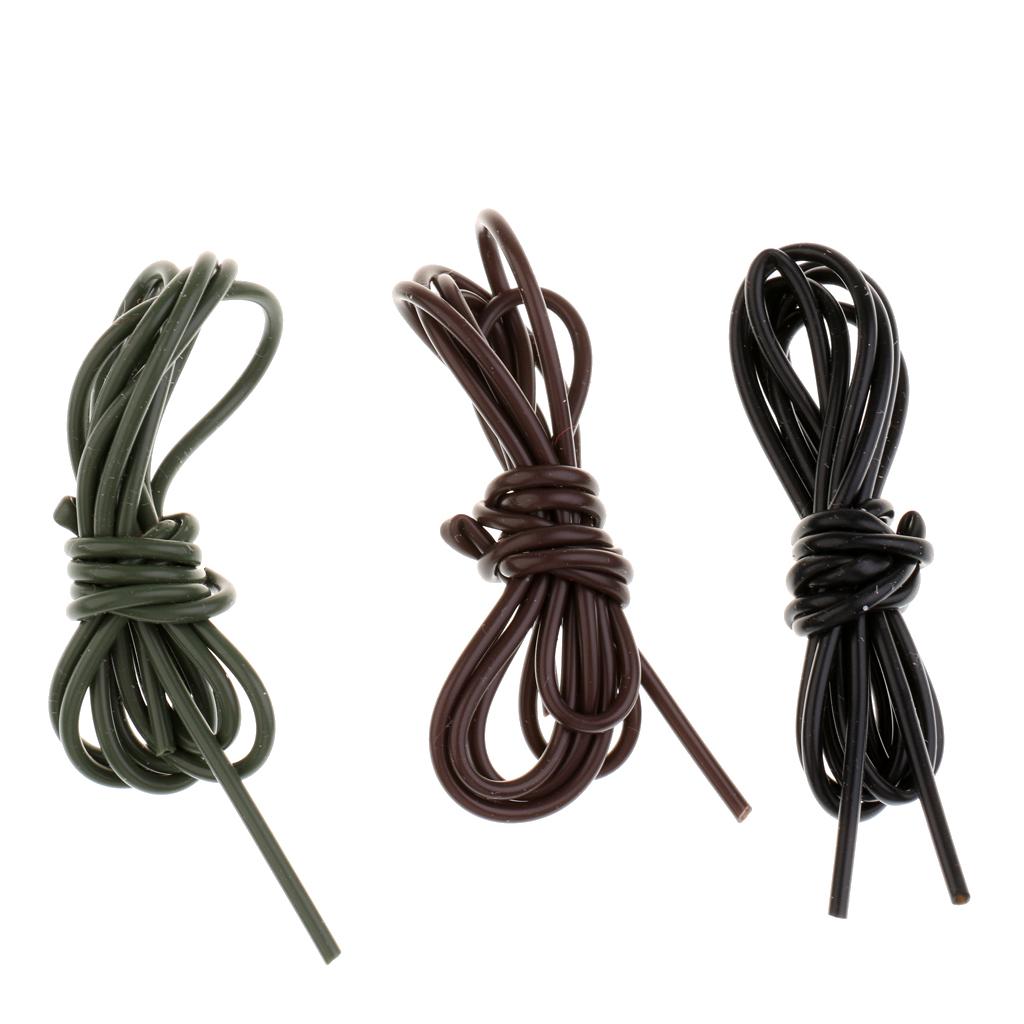 3Pcs Silicone Rig Tube Tubing Carp Fishing Anti   Rig Tube Sleeve 1m