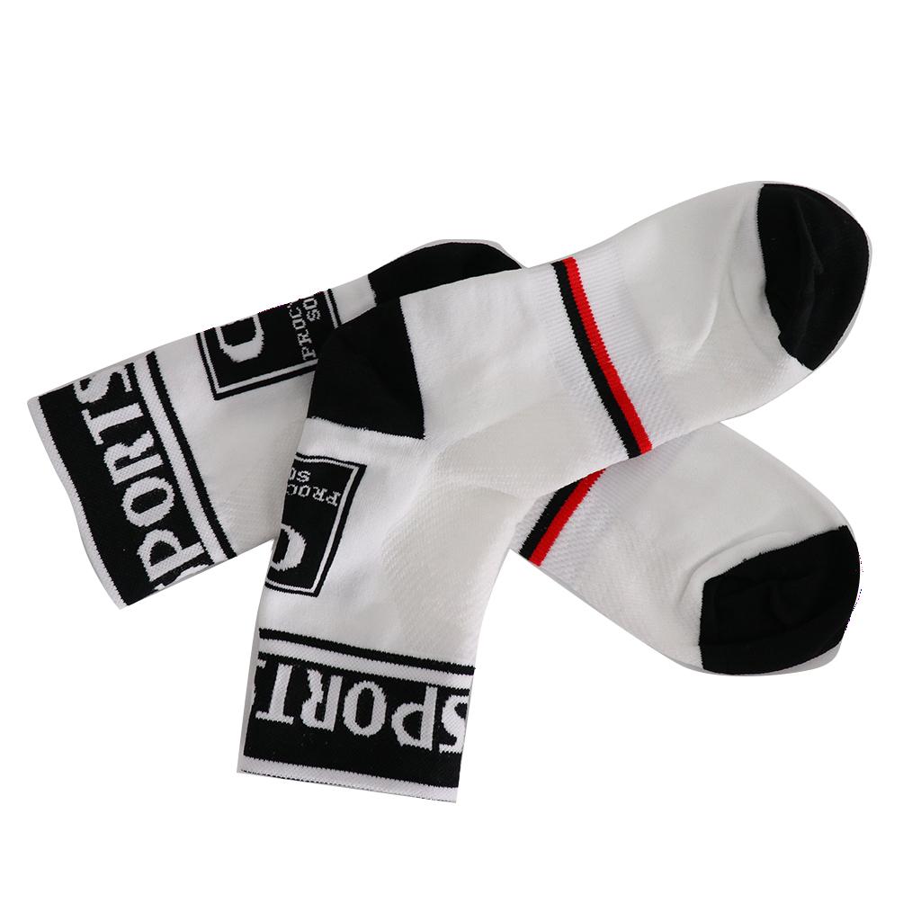 Cycling Socks Sports Running Basketball Anti-Sweat Breathable Socks S White
