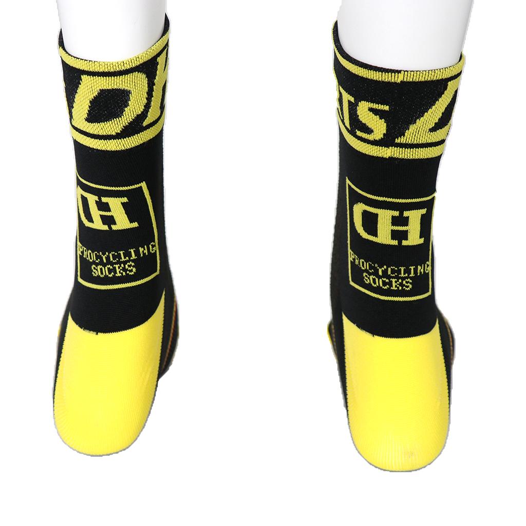 Cycling Socks Sports Running Basketball Anti-Sweat Breathable Socks L Black