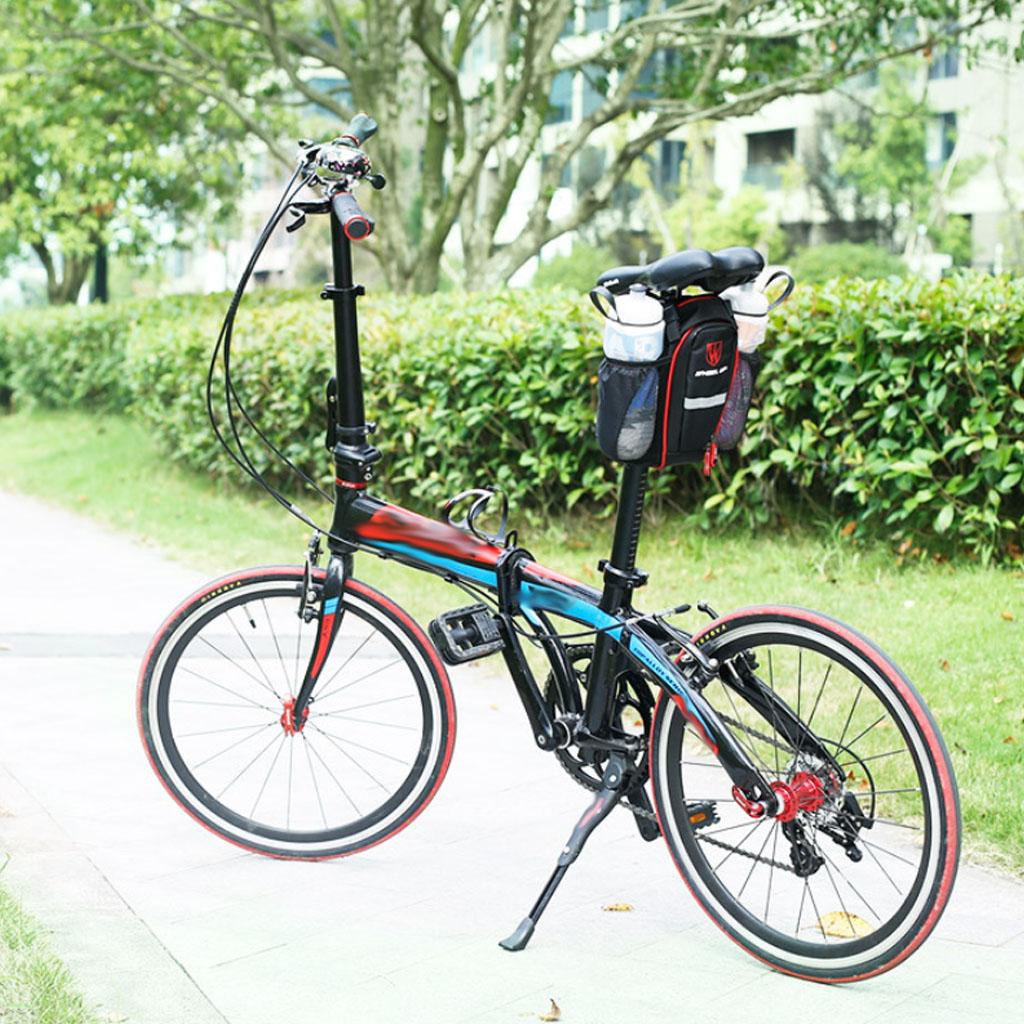 Mountain Road Bike Tail Pouch Road Bicycle Cycling Seat Saddle Bag Black
