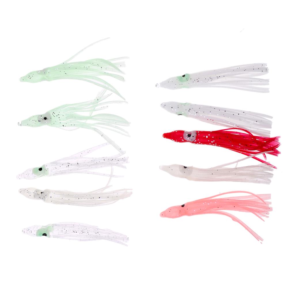3x10pcs Squid Lure Soft Baits Octopus Squid Skirt Lure Sea Fishing Accessories