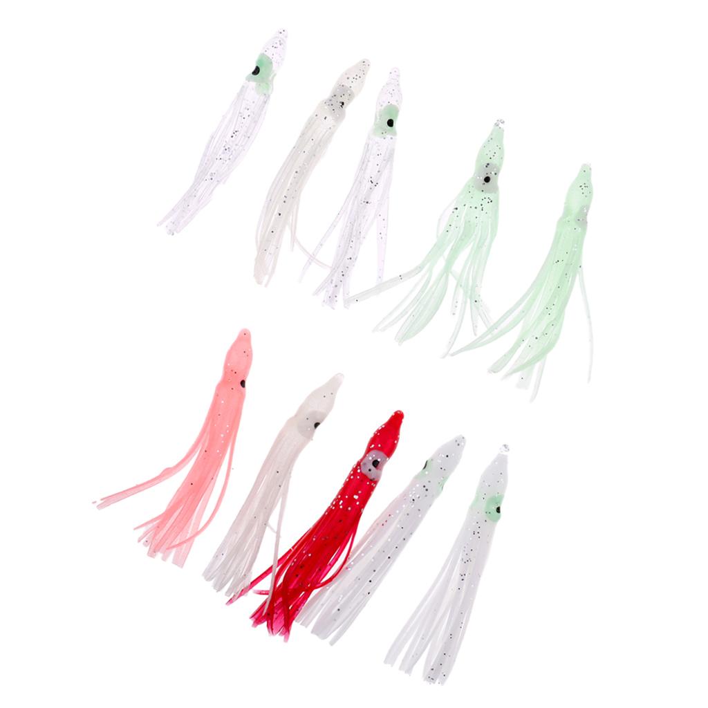 3x10pcs Squid Lure Soft Baits Octopus Squid Skirt Lure Sea Fishing Accessories