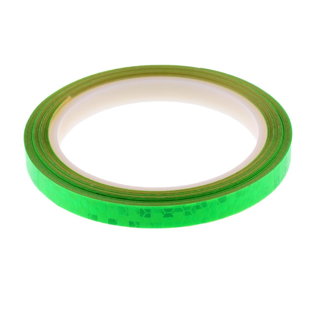 Bike Reflective Wheel Stickers Bicycle Cycling Reflector Tape Green