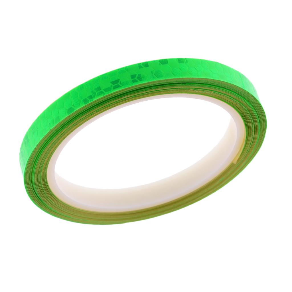 Bike Reflective Wheel Stickers Bicycle Cycling Reflector Tape Green