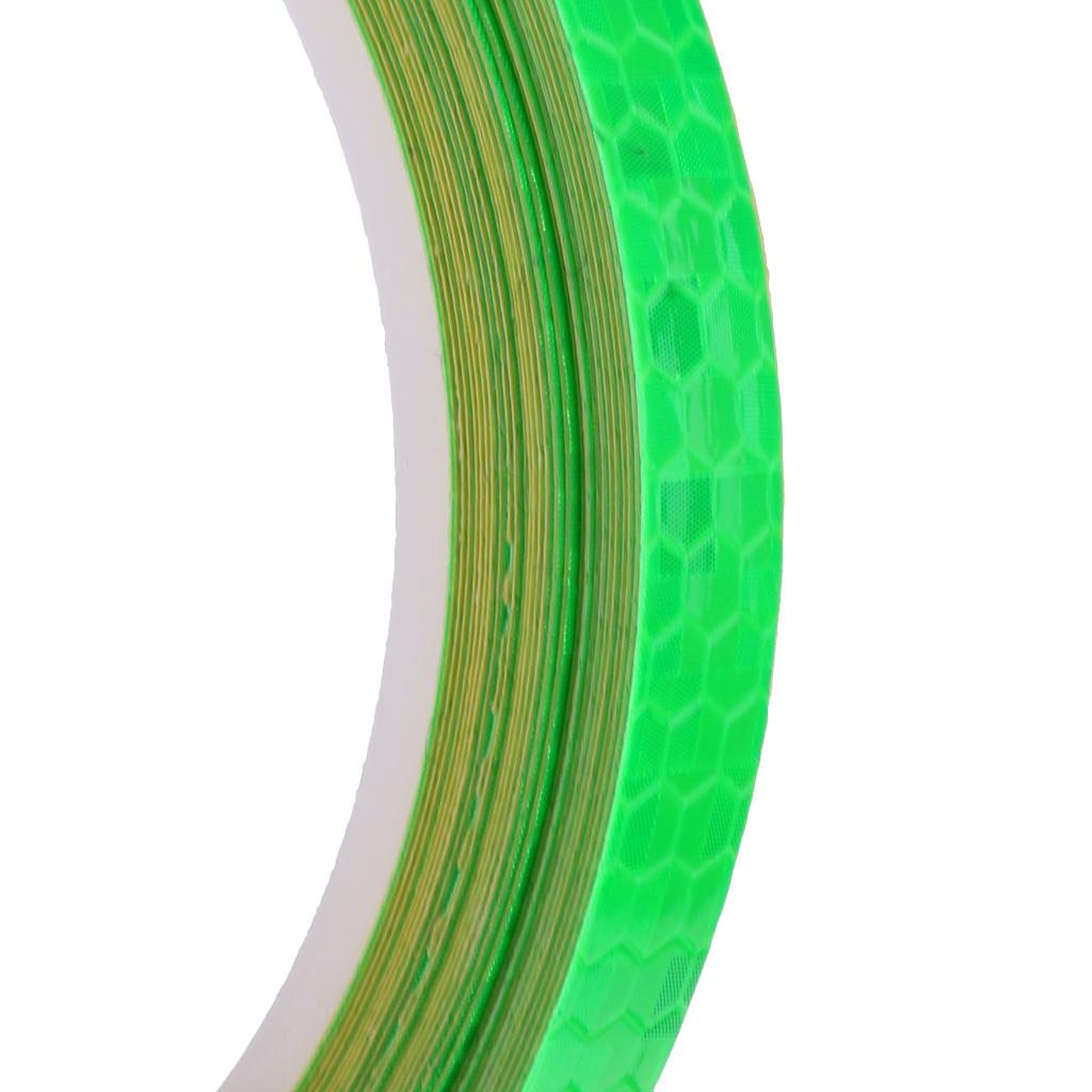 Bike Reflective Wheel Stickers Bicycle Cycling Reflector Tape Green