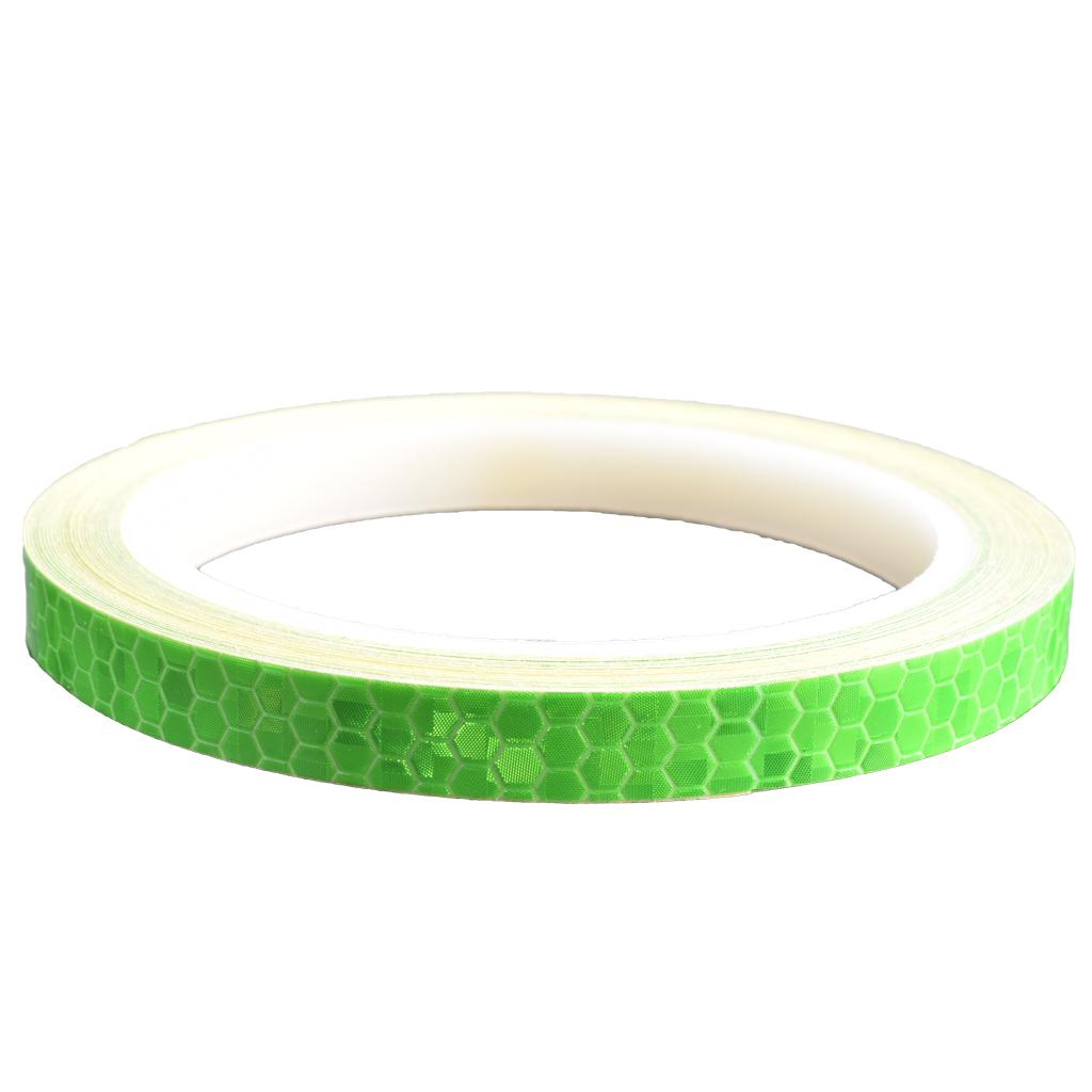 Bike Reflective Wheel Stickers Bicycle Cycling Reflector Tape Green