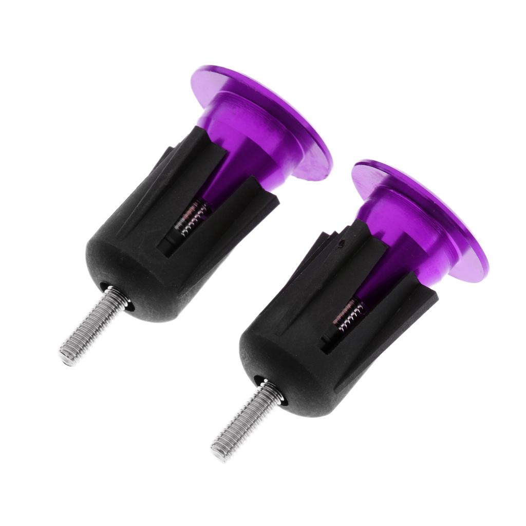 Aluminum Alloy Bicycle Handlebar Grips Cap Bike Handle Bar End Plugs Purple
