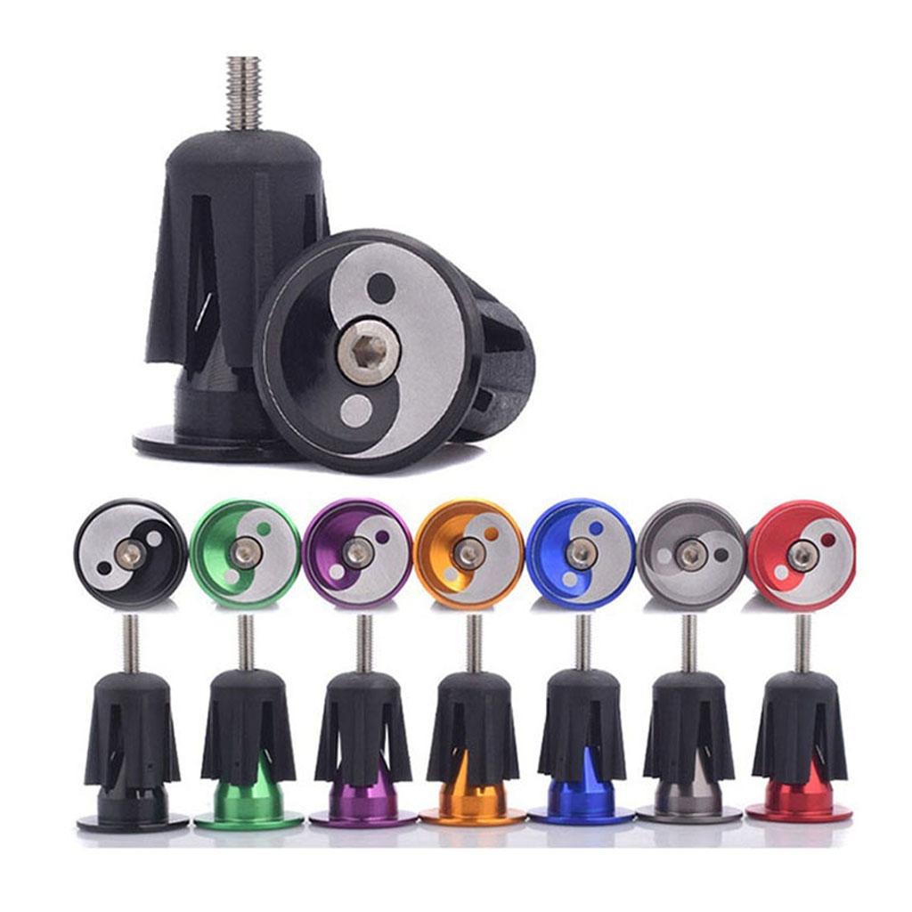 Aluminum Alloy Bicycle Handlebar Grips Cap Bike Handle Bar End Plugs Purple