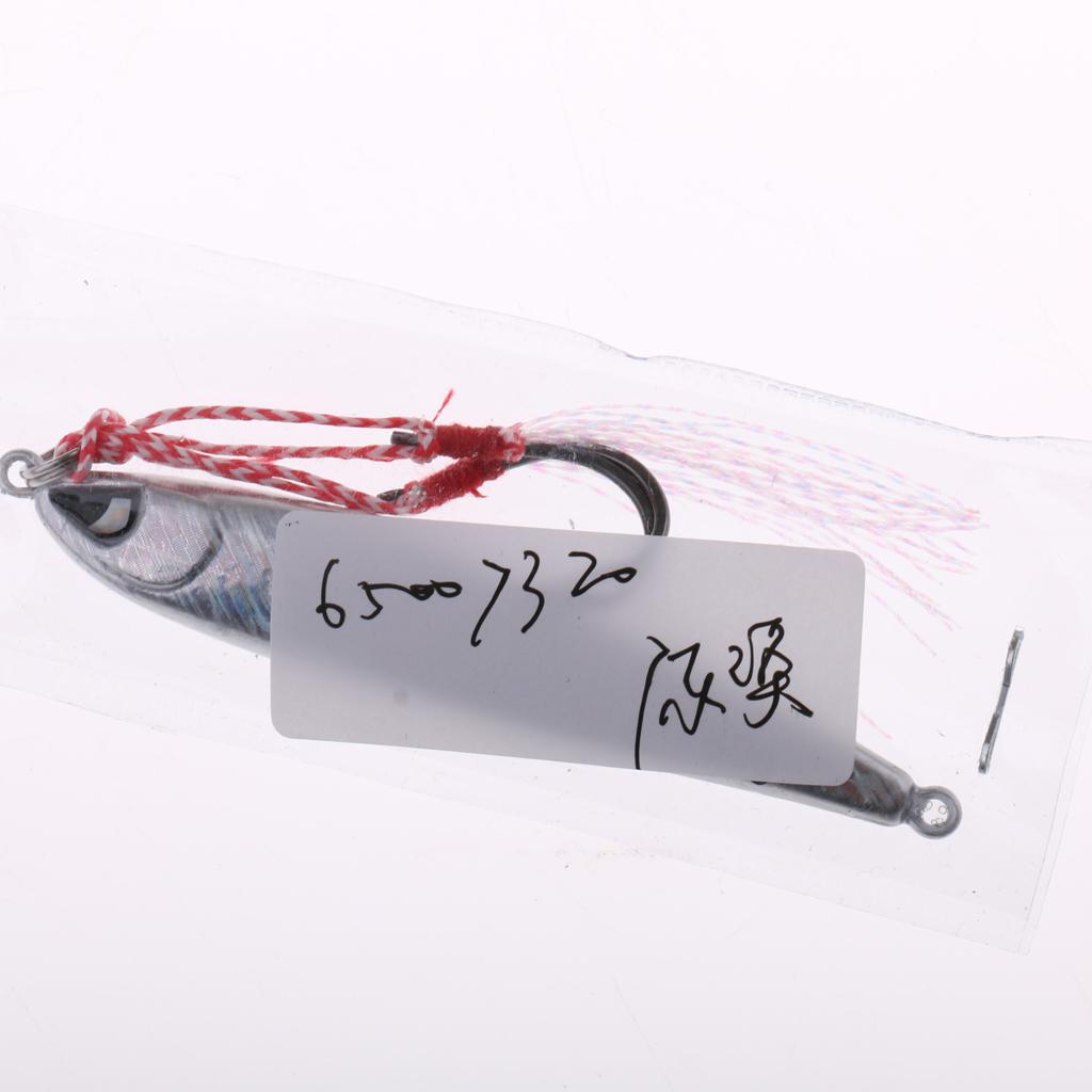 Fishing Lure Lead Fish Metal Jigging Wobbler Crankbaits Bass Baits 60g White