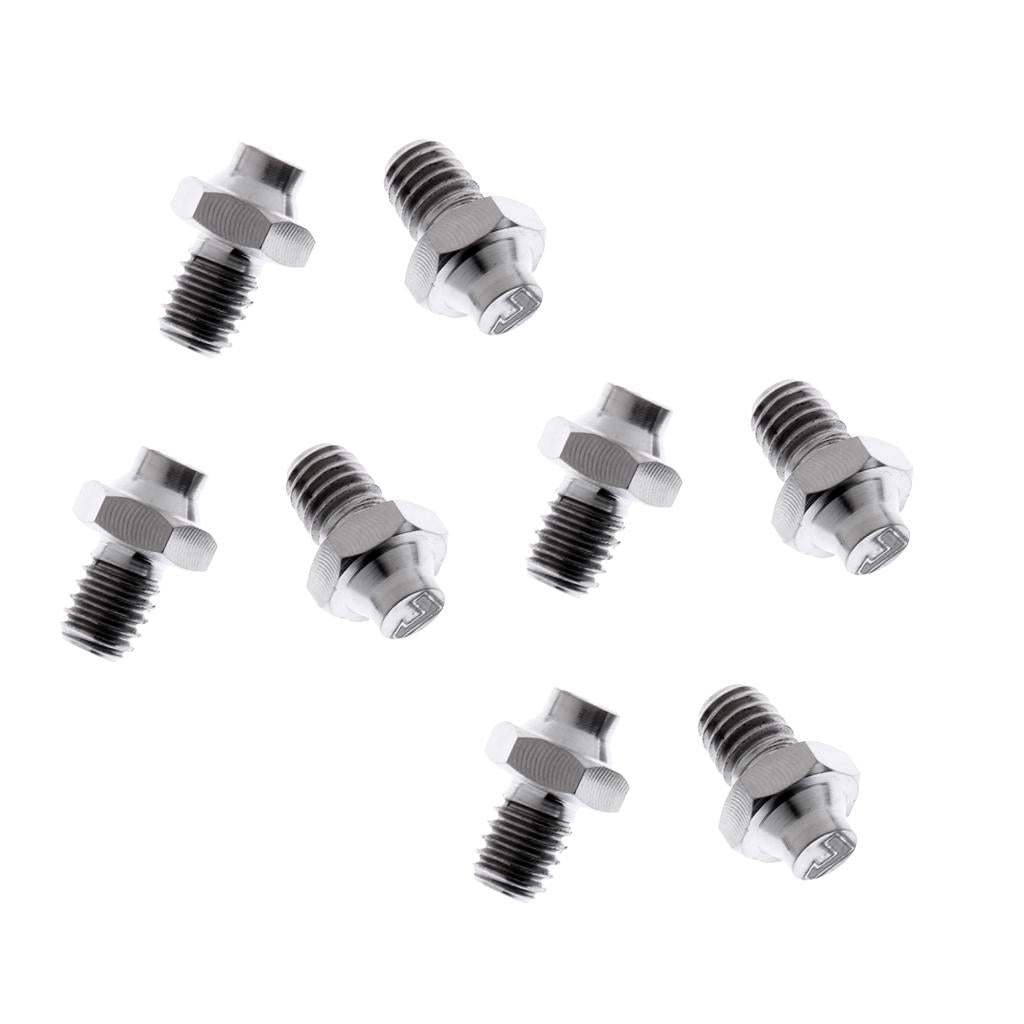 Cycling Bike Bicycle Pedal Screws Skid-Proof Platform Bolts Nuts Silver