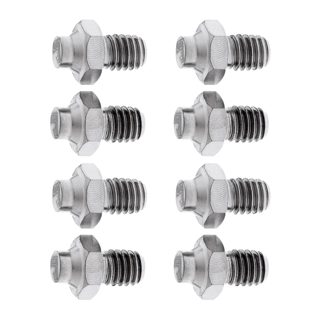 Cycling Bike Bicycle Pedal Screws Skid-Proof Platform Bolts Nuts Silver