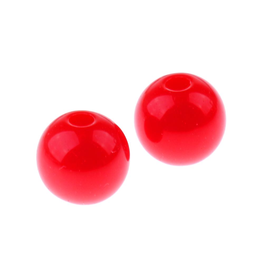 30pcs 6mm Fishing Large Fishing Beads Carp Fishing Stop Rigs Beads Red