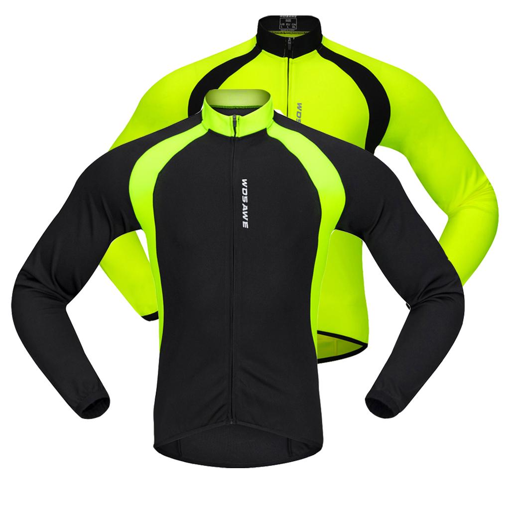 Cycling Jersey Long Sleeve Bike Bicycle Shirt Cycling Clothing Top XXL Green