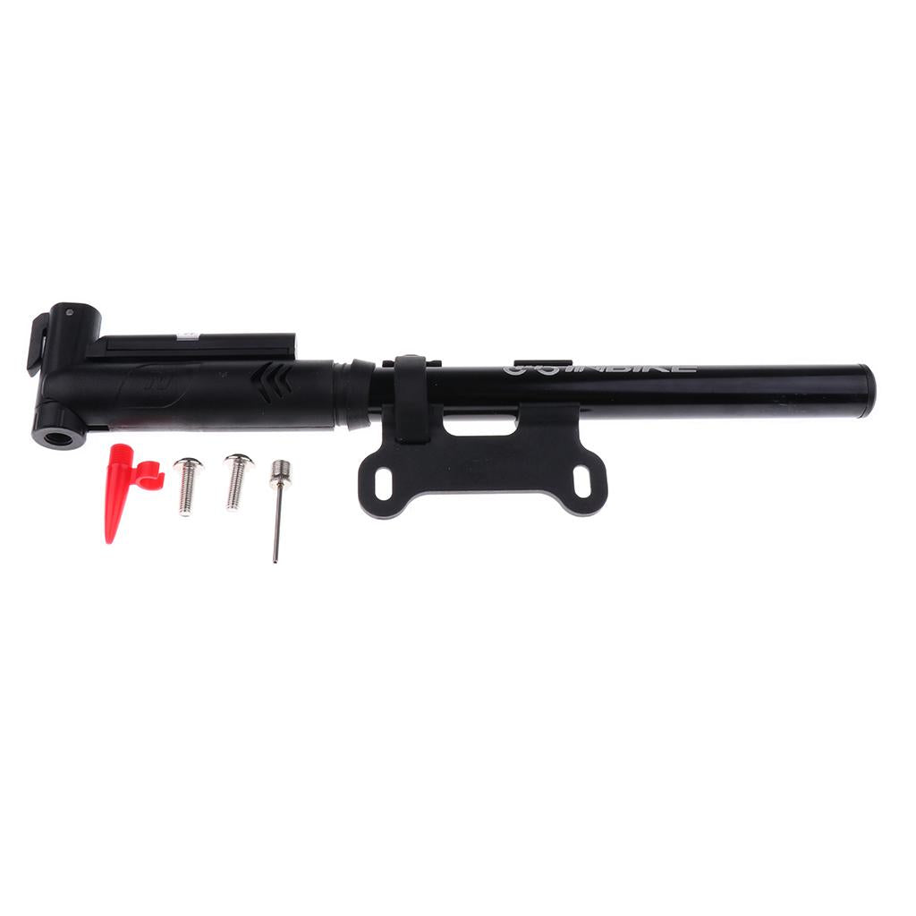 Bicycle Compact Pump Presta Schrader Valves Tyre Tire Tube Inflator Black