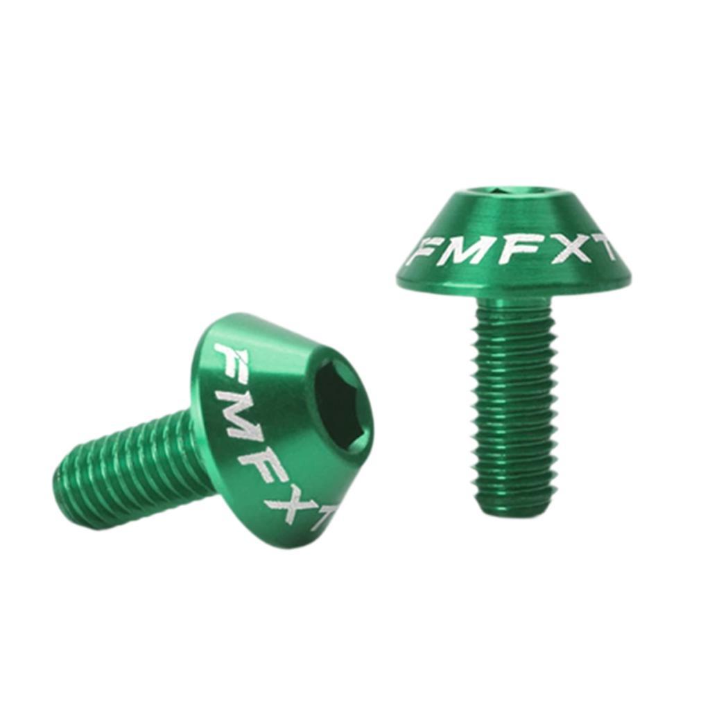 Lightweight Aluminium Alloy Water Bottle Cage Bolts Screws M5 x 12mm Green