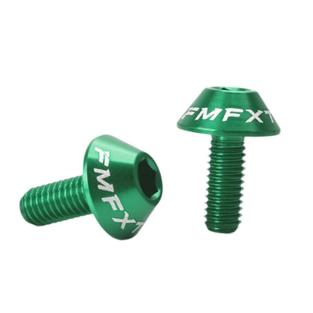 Lightweight Aluminium Alloy Water Bottle Cage Bolts Screws M5 x 12mm Green