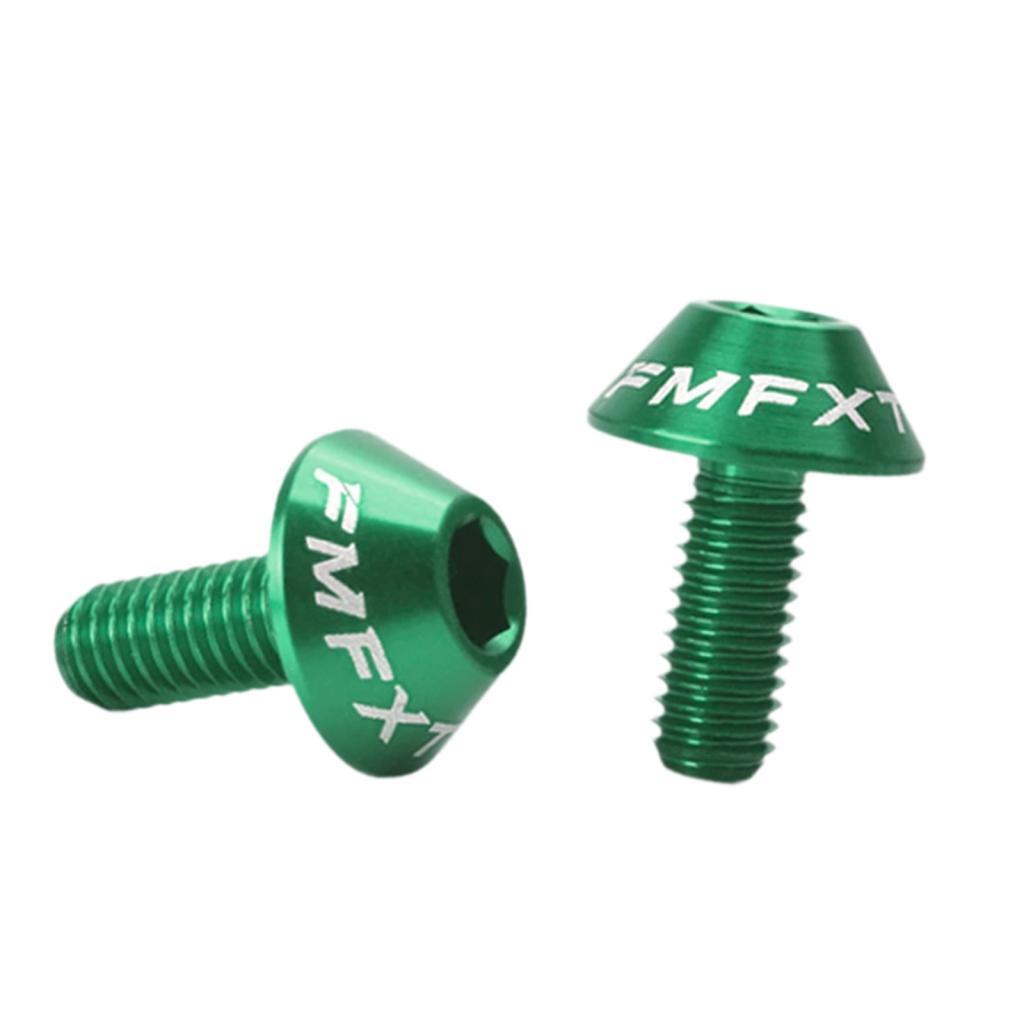 Lightweight Aluminium Alloy Water Bottle Cage Bolts Screws M5 x 12mm Green