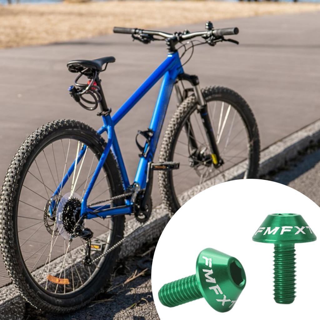 Lightweight Aluminium Alloy Water Bottle Cage Bolts Screws M5 x 12mm Green