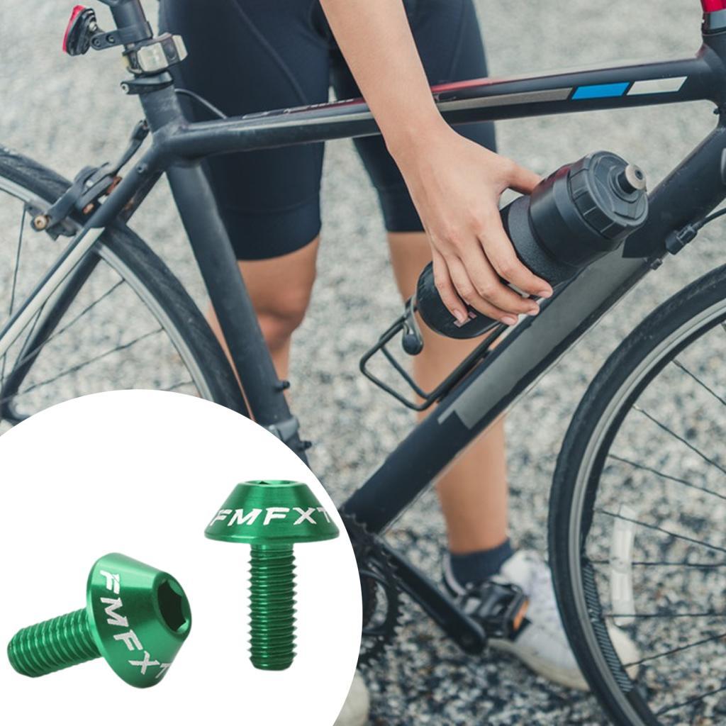 Lightweight Aluminium Alloy Water Bottle Cage Bolts Screws M5 x 12mm Green